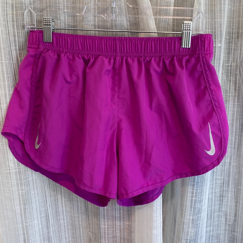 Nike DRI-FIT magenta running shorts, never worn, size L